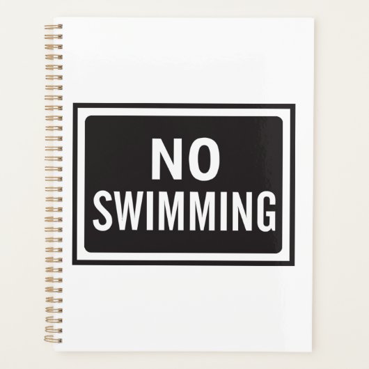 Kein Schwimmen, kühne Schwarz-Weiß-Warnung Planer (Vorderseite)