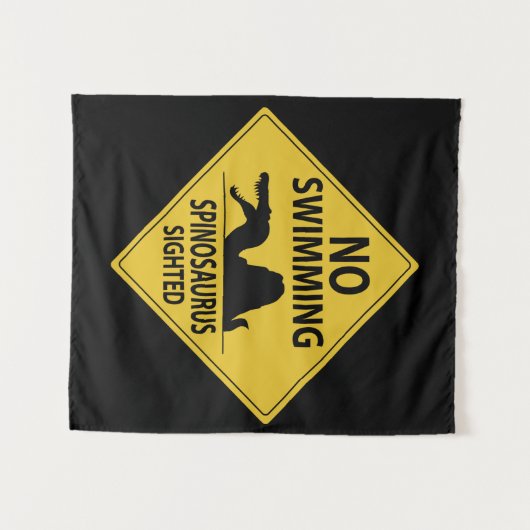 Kein Schwimmen - Spinosaurus Wandteppich (Vorderseite (Horizontal))