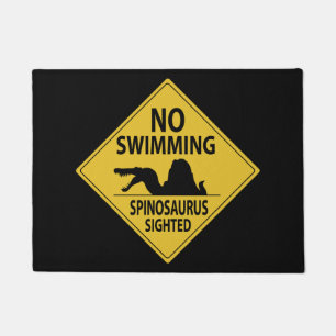 Kein Schwimmen - Spinosaurus Zeichen Fußmatte