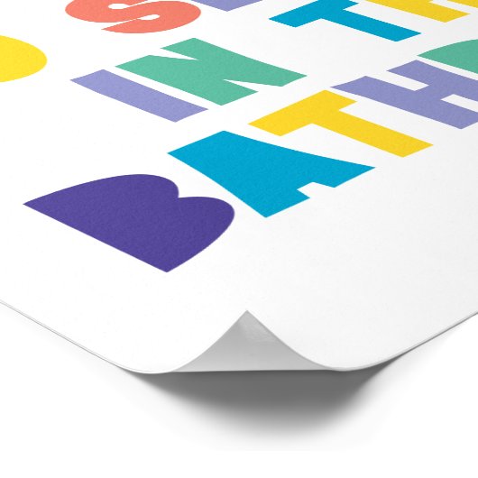 KEIN SELBSTVERKEHR IM BADEZIMMER POSTER (Ecke)