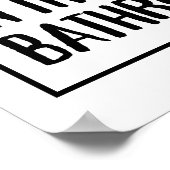 Kein Selifiziertes in der Badewanne Poster (Ecke)
