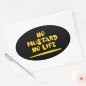 Kein Senf kein Leben Ovaler Aufkleber (Umschlag)