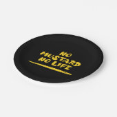 Kein Senf kein Leben Pappteller (Schrägansicht)