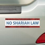 Kein Shariah-Gesetz Autoaufkleber (Auf Auto)