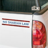 Kein Shariah-Gesetz Autoaufkleber (Auf Lkw)
