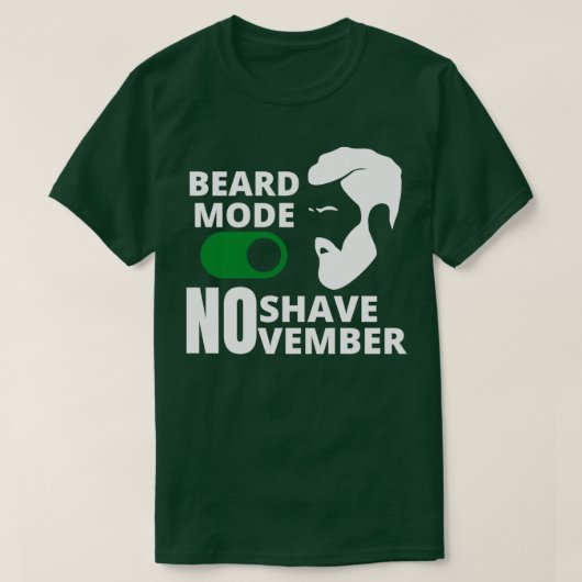Kein Shave-November-Bartmodus auf T-Shirt (Design vorne)