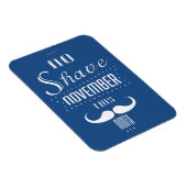 Kein Shave November Funny Text Design Magnet (Rechte Seite)
