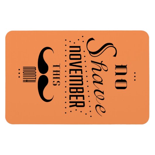 Kein Shave November Funny Text Design Magnet (Horizontal)