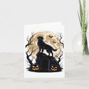 Kein sichtbarer Text erkannt. Spooky Halloween Dog Karte