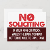 Kein Sign für den Kunden - Weck das Baby nicht Postkarte (Vorne/Hinten)