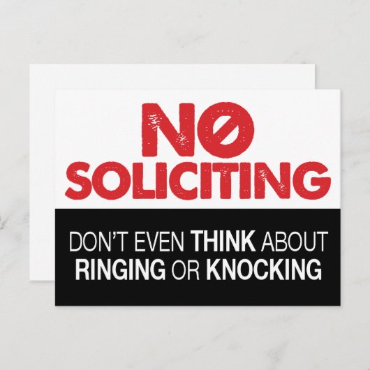 Kein Sign-up - Klingeln oder Knacken Postkarte (Vorne/Hinten)