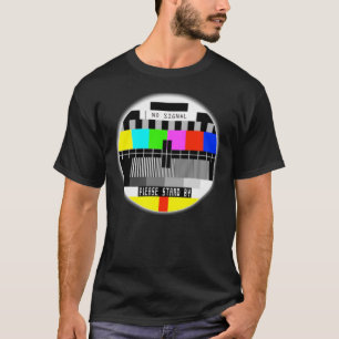 Kein Signal Old TV Screen Funny T - Shirt - bitte