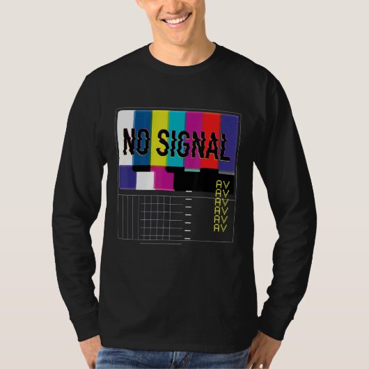 Kein Signal Vaporwave Cool Fun Retro TV 80er T-Shirt (Vorderseite)