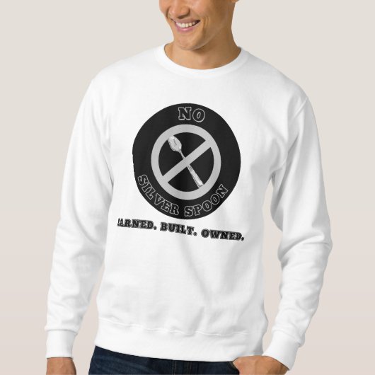 Kein silberer Löffel™ vom Raster bis zur Körpergrö Sweatshirt (Vorderseite)