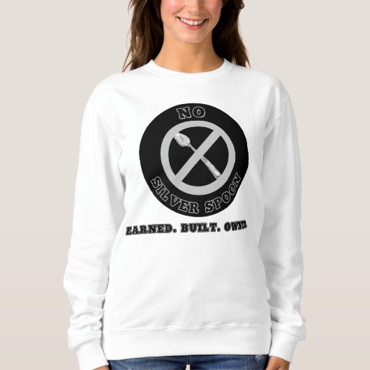 Kein silberer Löffel™ vom Raster bis zur Körpergrö Sweatshirt (Vorderseite)