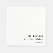 Kein Sims auf dem Tisch Funny Zitat Papier Napkin Serviette (Vorderseite)