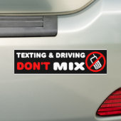 Kein simsen Sie Autoaufkleber (Auf Auto)