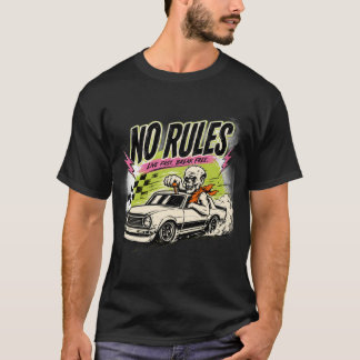 Kein Skelett-Muskel-Auto Retro-Streetwear-T-Shirt T-Shirt