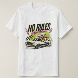 Kein Skelett-Muskel-Auto Retro-Streetwear-T-Shirt T-Shirt