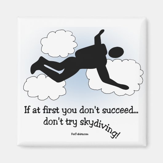 Kein Skydiving-Magnet Magnet (Vorne)