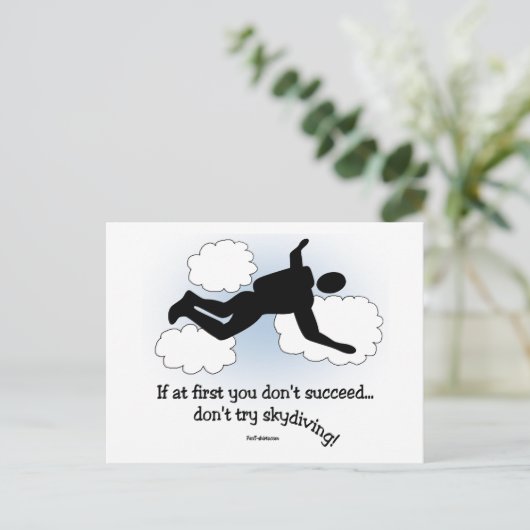 Kein Skydiving Postkarte (Stehend Vorderseite)