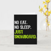 Kein Sleep Wiederholung nur Snowboard Snowboarden Karte (Gelbe Blume)