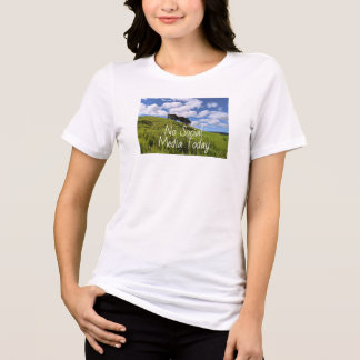 Kein Social Media heute Hawaiianische Landschaftsf Tri-Blend Shirt