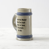 Kein Sorgekamerad!  Bier Stein, Ale, Tassentext Bierglas (Vorderseite Links)