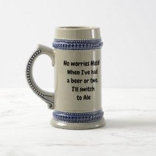 Kein Sorgekamerad! Bier Stein, Ale, Tassentext Bierglas