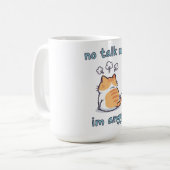 Kein Sprechen Ich bin Angy Cat Meme | Niedlich Kaw Kaffeetasse (Vorderseite Links)
