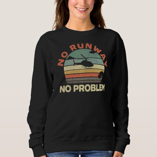 Kein Start kein Problem Luftfahrt Aviator Chopper Sweatshirt (Vorderseite)