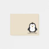 Kein Stoßen der Pinguin-Beige Post-it Klebezettel (Vorderseite)
