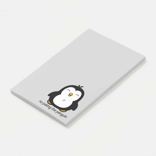 Kein Stoßen des Penguin niedlich Post-it Klebezettel (angewinkelt)