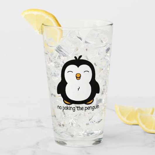 Kein Stoßen des Pinguins Glas (Vorderseite Ice)