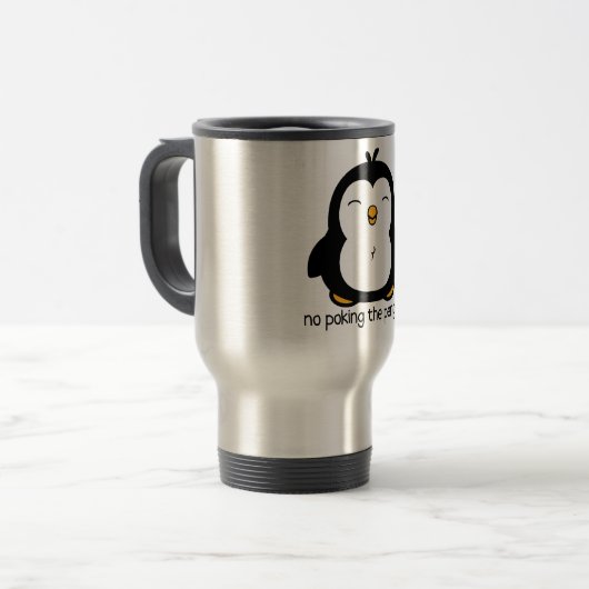 Kein Stoßen des Pinguins Reisebecher (Vorderseite Links)