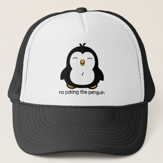 Kein Stoßen des Pinguins Truckerkappe (Vorderseite)
