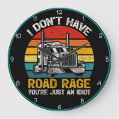 Kein Straßenwut, du bist nur Idiot Große Wanduhr (Vorderseite)