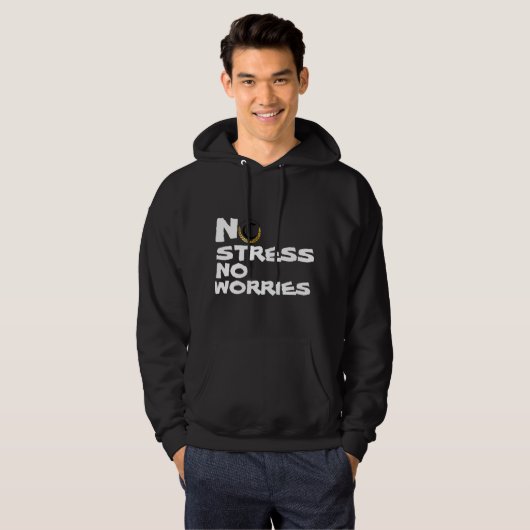 KEIN STREE KEIN ARZT SCHWARZ UND WEISS HOODIE (Vorne ganz)