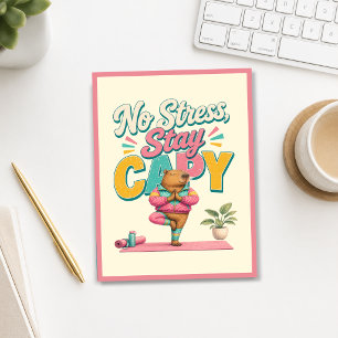 Kein Stress, bleib Capy! Yoga Chill Capybara Postkarte