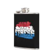 Kein Stress - Red White Blue Positive Mindset Flachmann (Links)