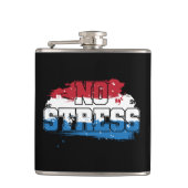 Kein Stress - Red White Blue Positive Mindset Flachmann (Vorderseite)