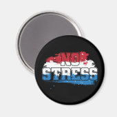 Kein Stress - Red White Blue Positive Mindset Magnet (Vorderseite/Rückseite)