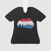 Kein Stress - Red White Blue Positive Mindset Ornament (Rückseite)