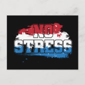 Kein Stress - Red White Blue Positive Mindset Postkarte (Vorderseite)