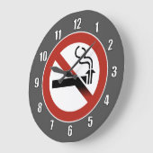 Kein Subduktionslogo Große Wanduhr (Winkel)