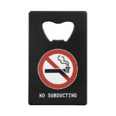 Kein Subduktionslogo Kreditkartenflaschenöffner (Vorderseite)