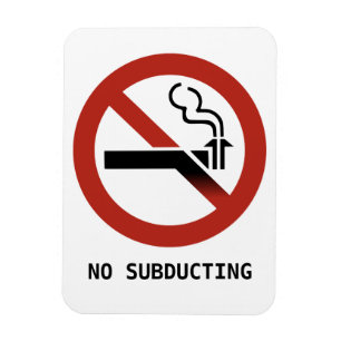 Kein Subduktionslogo Magnet