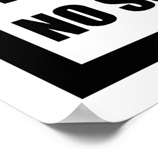 Kein Subluxationszone Poster (Ecke)