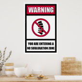 Kein Subluxationszone Poster (Küche)