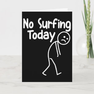 Kein Surfen heute Lustiger Stockmann Strand Wellen Karte